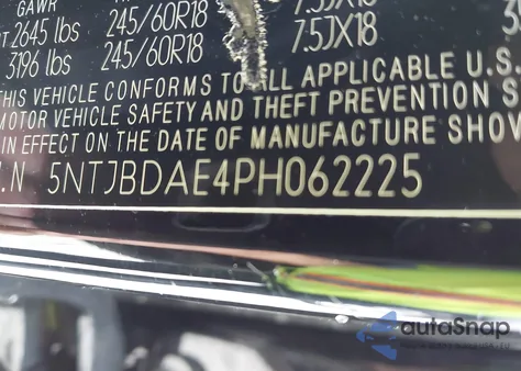 2023 Hyundai Santa Cruz Sel z USA, uszkodzony, nr VIN 5NTJBDAE4PH062225